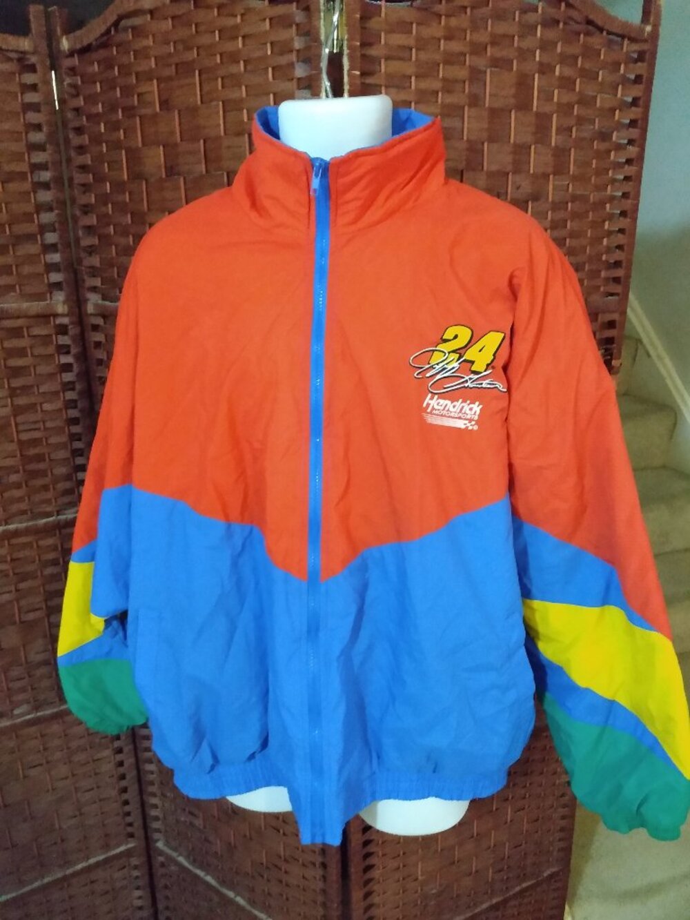 Vintage Mens NASCAR Jeff Gordon Hendrick Motorsports Jacket Color Block XL